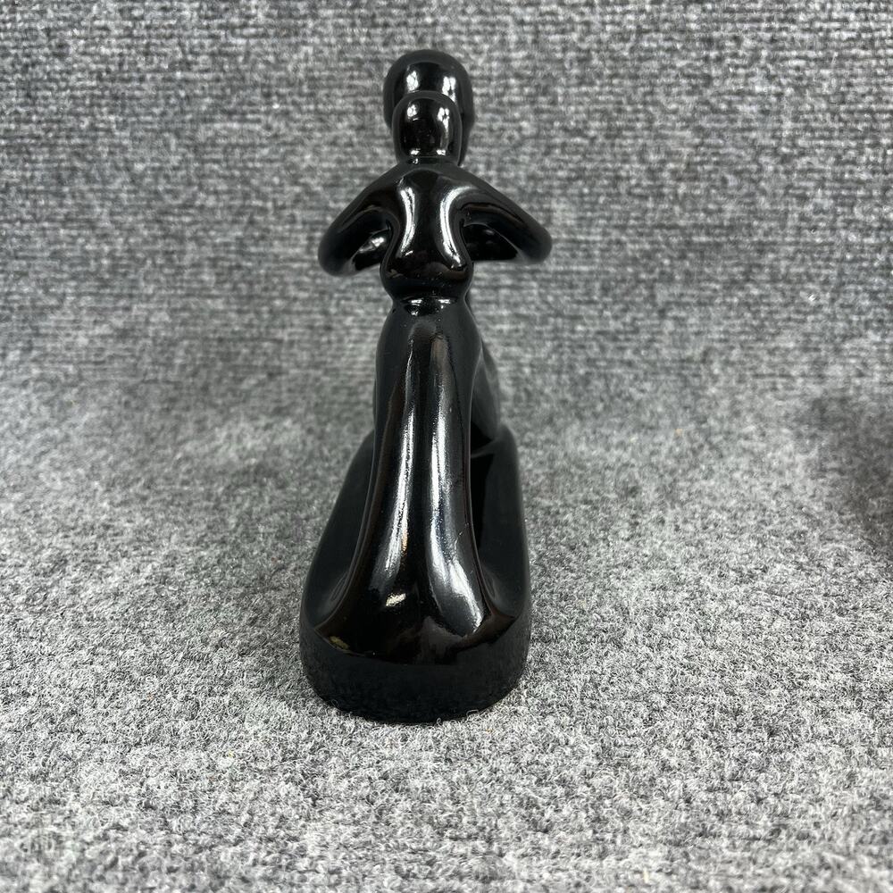 Vintage Mother Child Black Resin Sculpture Modern Art Figurine Made in Thailand - Picture 8 of 12